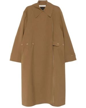 Lacoste Point-Collar Coat - Natural