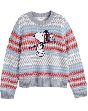 Chinti & Parker Jersey Snoopy Ski de punto fair isle - Blanco