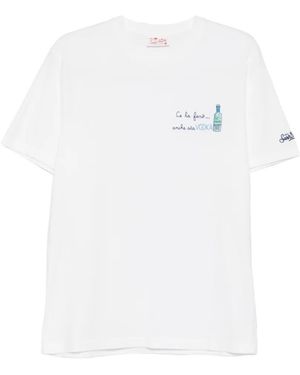 MC2 Saint Barth Portofino Logo-Embroidered T-Shirt - White