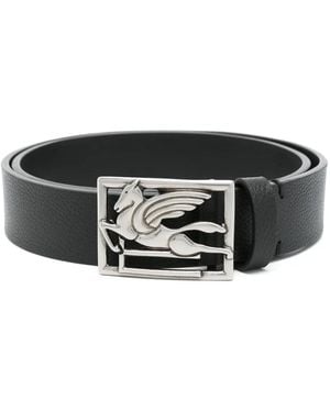 Etro Riem Met Pegaso-Gesp - Zwart