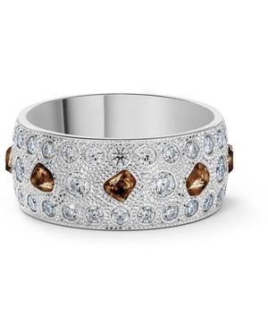 De Beers Großer 18Kt Talisman Weißgoldring