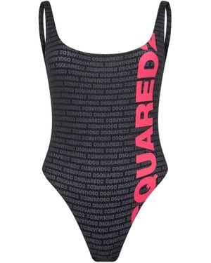 DSquared² Logo-Detail Swimsuit - Black