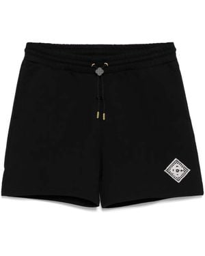 CASABLANCA ロゴ ショートパンツ - ブラック