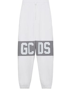Gcds Logo-Print Cotton Joggers - White
