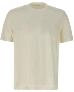 FILIPPO DE LAURENTIIS Crew-Neck Linen-Blend T-Shirt - White