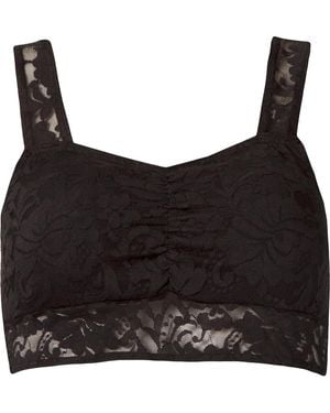 Amir Slama Lace-Design T-Shirt Bra - Black