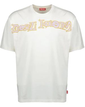 DIESEL Oversize Printed T-Shirt - White