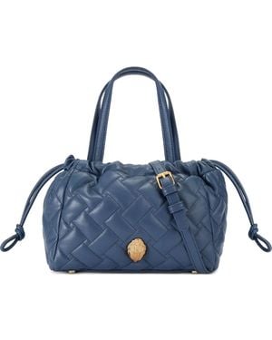 Kurt Geiger Quilted Bird-Embellished Tote Bag - Blue