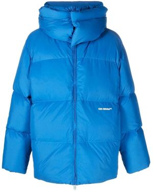 Off-White c/o Virgil Abloh Logo-print Padded Jacket - Blue