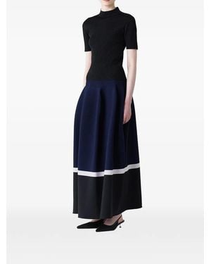 CFCL Colour-Block Pleated Maxi Skirt - Blue