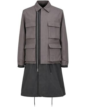Sacai Double-Layer Pocket Coat - Gray