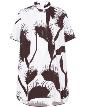 Ferragamo Venus-Print Mini Kaftan - White