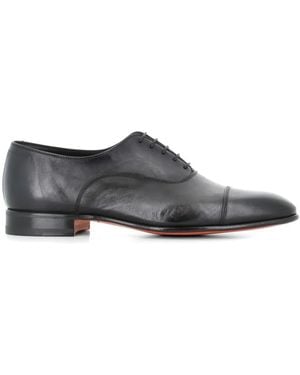 Santoni Cap-Toe Lace-Up Oxford Shoes - Grey