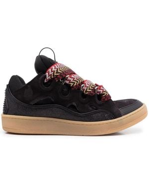 Lanvin Curb Lace-Up Trainers - Black