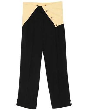 Loewe Hose Mit Umgeschlagenem Bund - Schwarz