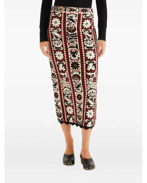 FARM Rio Silk Skirt - Black