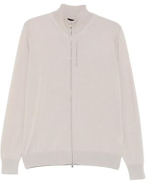 FILIPPO DE LAURENTIIS Zip-Up Cardigan - White