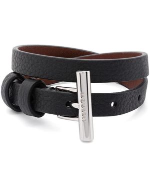 McQueen Gewickeltes Armband Mit Knebelverschluss - Schwarz