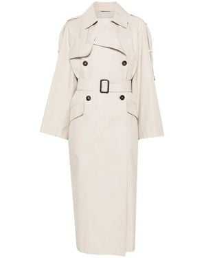 Max Mara Jas Met Ceintuur - Wit