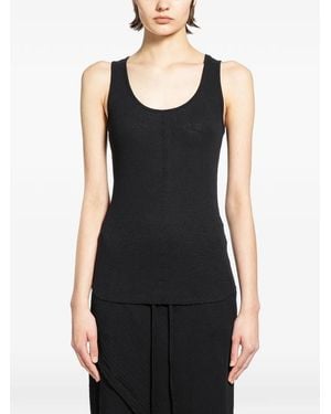 Thom Krom Long Ribbed Tank Top - Black