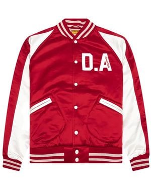 Human Made Stadium Satin Striped-Trimjacket - Red