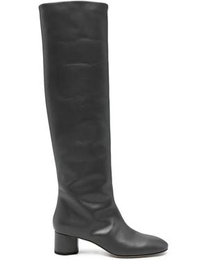 Aeyde Block-Heel Knee-High Boots - Black