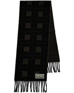 KENZO ロゴパッチ スカーフ - ブラック