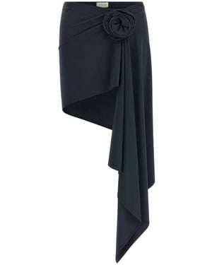 Magda Butrym Pareo Asimétrico Con Aplique Floral - Azul