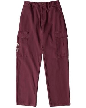 by Parra Again Embroidered Cargo Trousers - レッド