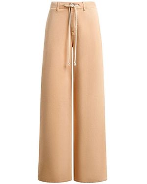 12 STOREEZ Drawstring Wide-Leg Jeans - White