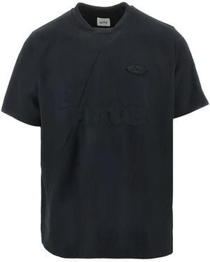 Arte' Logo-Applique Asymmetric-Seam T-Shirt - Black