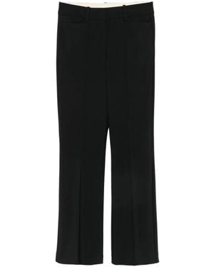 Psophia Pressed-Crease Flared Trousers - Black