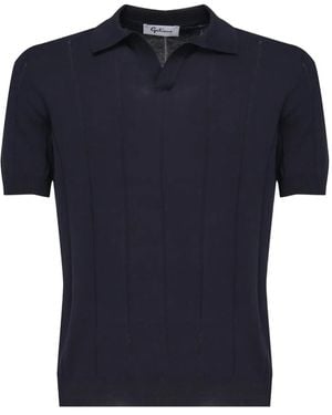 John Galliano Short-Sleeve Knitted T-Shirt - Blue