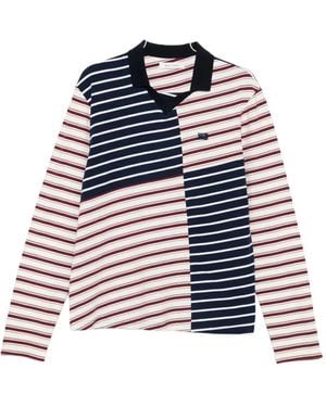 Wales Bonner Striped Panelled T-Shirt - Blue