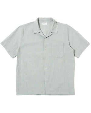 Universal Works Chest-Pocket Textured Shirt - Grey