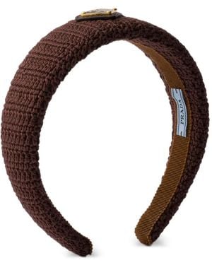 Prada Gehäkeltes Stirnband - Braun