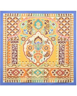Etro プリント シルクスカーフ - メタリック