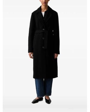 Marc O' Polo Belted Single-Breasted Coat - Black