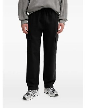 adidas Logo-Embroidered Cargo Trousers - Black