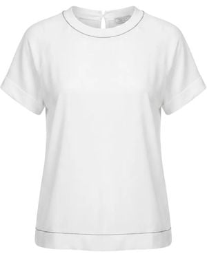 Peserico Trim-Detail T-Shirt - White