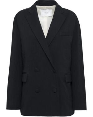 Tela Double-breasted Jacket - ブラック