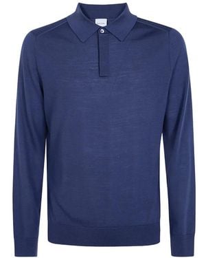 Paul Smith Merino Wool Polo-Shirt - Blue