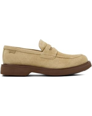 Camper Norman Penny-Detail Suede Loafers - Brown