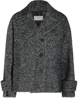 Antonelli Herringbone-Pattern Button-Up Jacket - Black