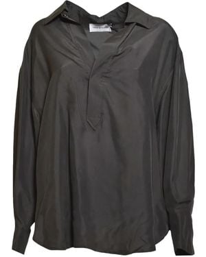 True Royal Collared Blouse - Black