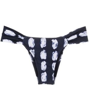Lenny Niemeyer Slip Bikini Con Stampa Maritma - Blu