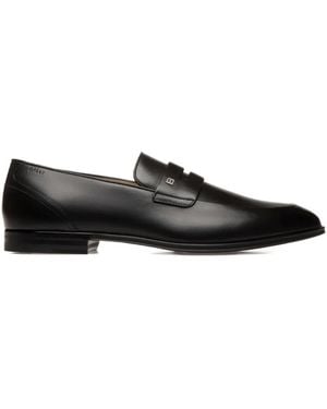 Bally Penny-Slot Leather Loafers - Black