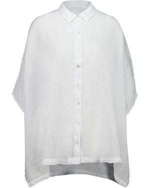120% Lino Short-Sleeve Shirt - White