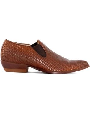 Sonora Boots レザースリッポンブーツ - ブラウン