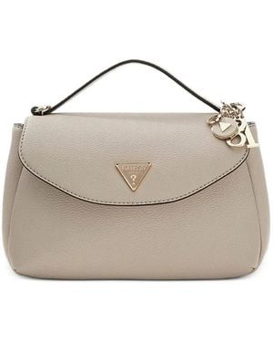 Guess Sac Cabas Evie À Plaque Logo - Metallic